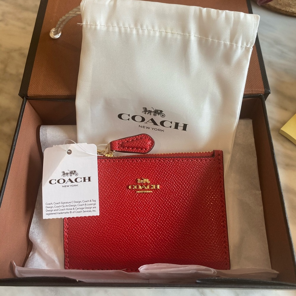 Coach Mini Skinny ID holder with key ring